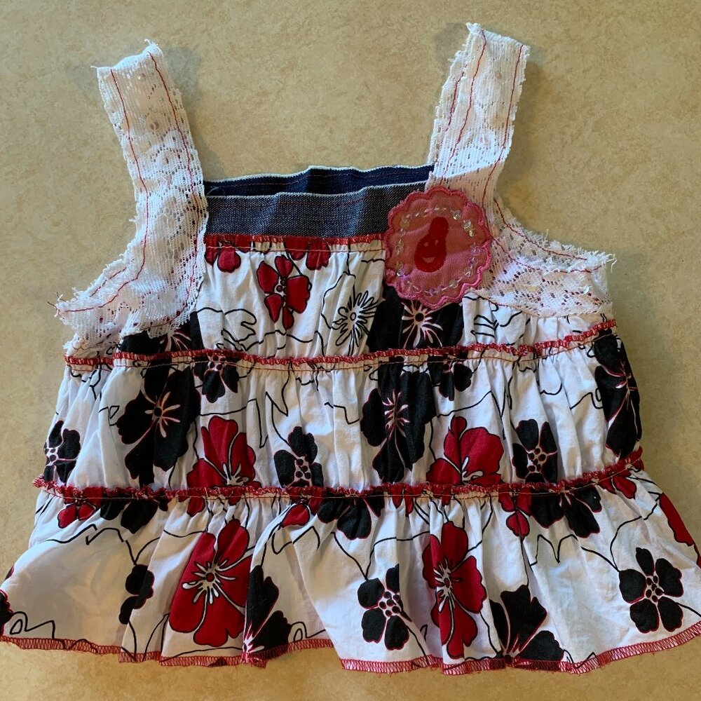Beetlejuice Red White & Blue Tank Top sz 5